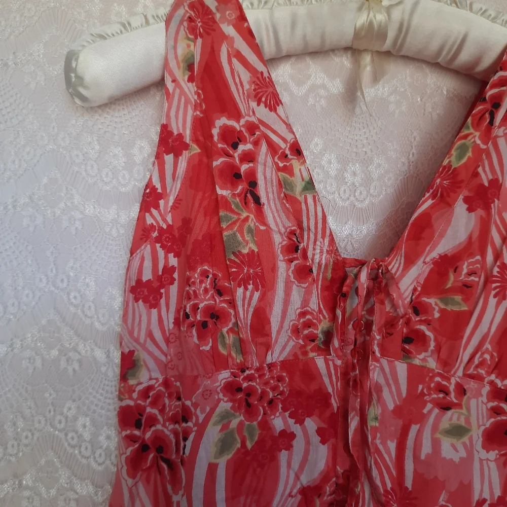 Raviya pink sundress at the front with buttons at the back with elastic size S - Picture 4 of 16